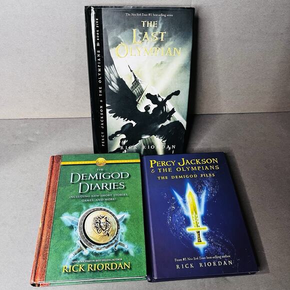 RICK RIORDAN Lot The Last Olympian Demigod Diaries & Demigod Files HC YA Fantasy - Picture 1 of 16